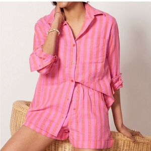 Z Supply Saturdays Stripe Gauze Shirt